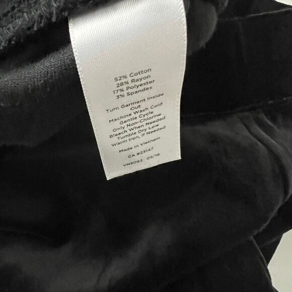 Talbots Black Velour Pull on Pants Stretch Leggings Women Size Medium NEW - Picture 7 of 10
